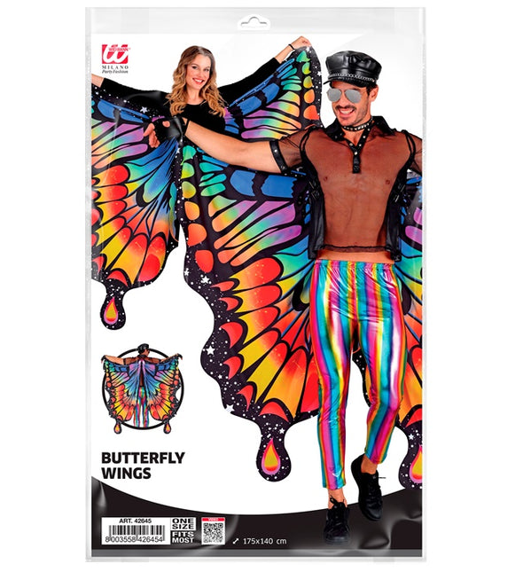Skrzydła motyla tęcza 175x140cm
