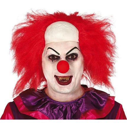 Peruka na Halloween Klaun czerwony