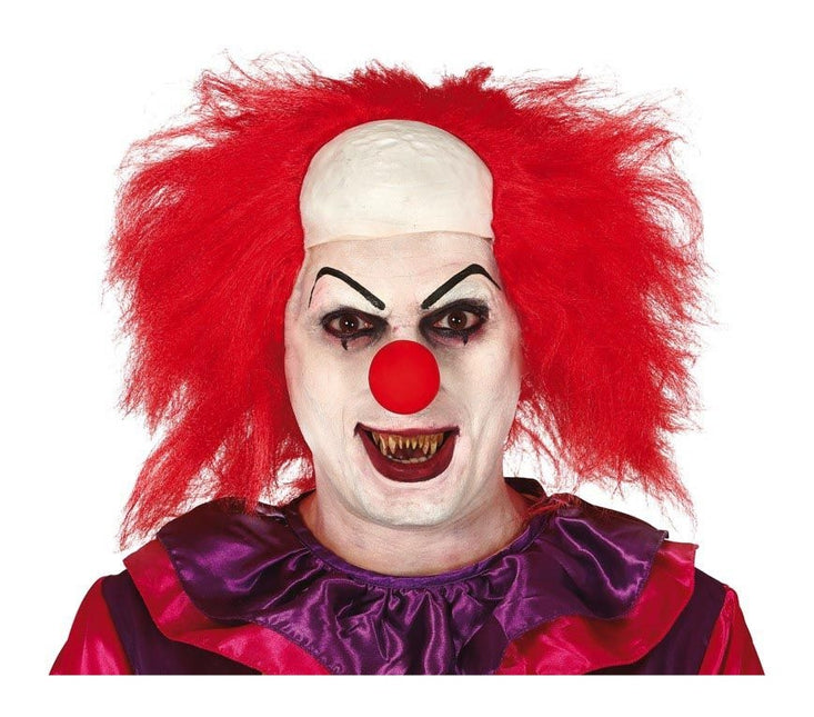 Peruka na Halloween Klaun czerwony