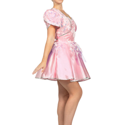 Różowe małe piórko z kwiatami