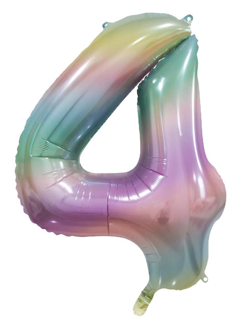 4-letni balon helowy Rainbow Pastel Empty 86 cm