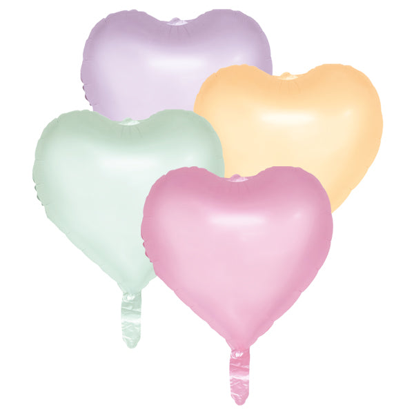 Folia balonowa 18'' 4 kolory - Akwarelowe serca
