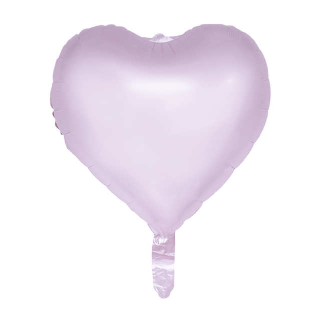 Walentynkowy balon helowy fioletowy pastelowy pusty 45 cm