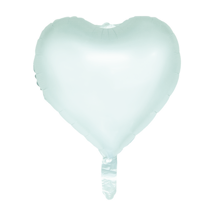 Balon foliowy 18'' pastelowy zielony - Watercolours Hearts