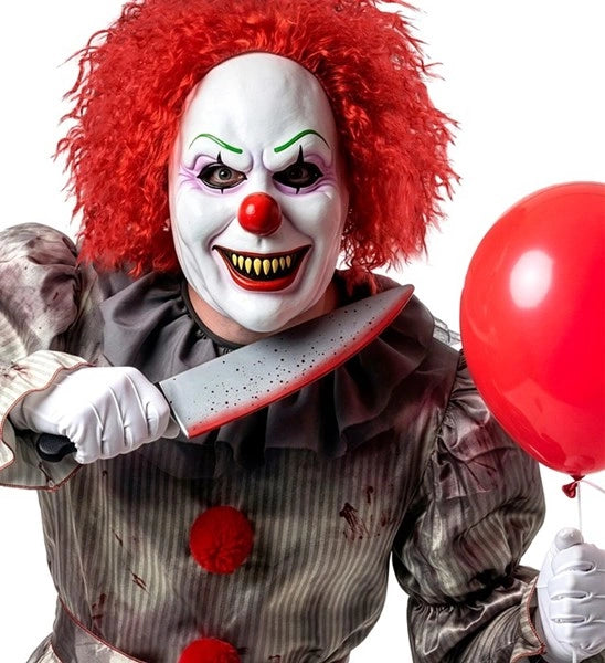 Maska na Halloween: Zły klaun – lateksowa
