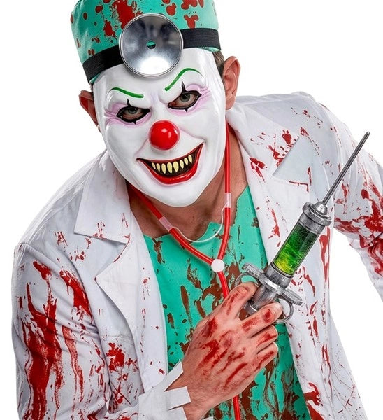 Maska na Halloween: Zły klaun – lateksowa