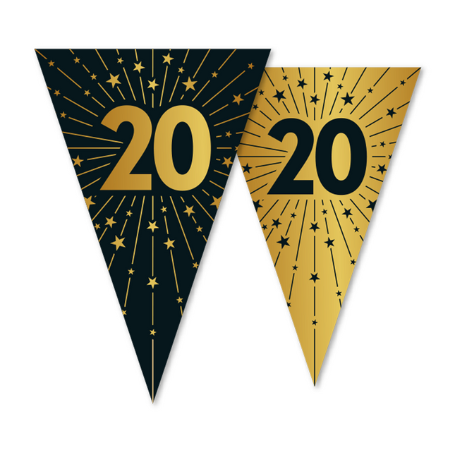 20-letnia girlanda złoto-czarna 10 m