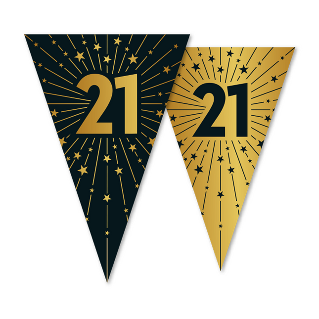 21 Years Garland Gold Black 10m