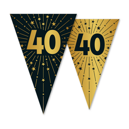 40-letnia girlanda złoto-czarna 10 m