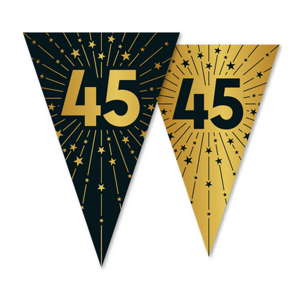 45 Years Garland Gold Black 10m