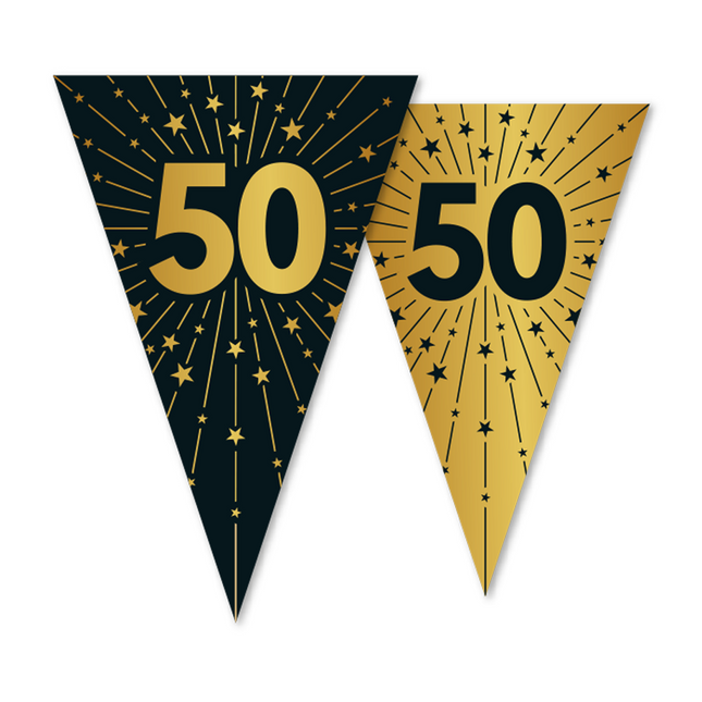 50-letnia girlanda złoto-czarna 10 m
