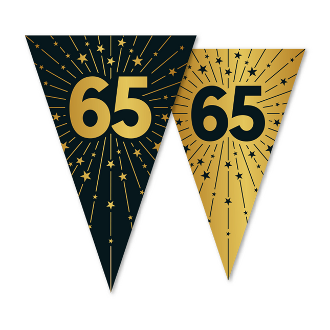 65 Years Garland Gold Black 10m