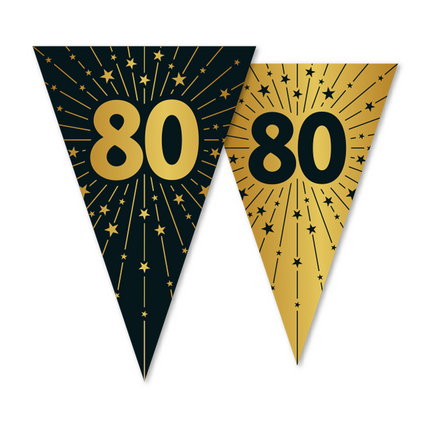 80 Years Garland Gold Black 10m