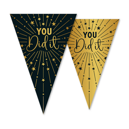 Graduated Garland Gold Black You Did It 10m