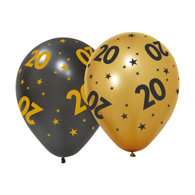 Balony na 20-lecie 31cm 6szt