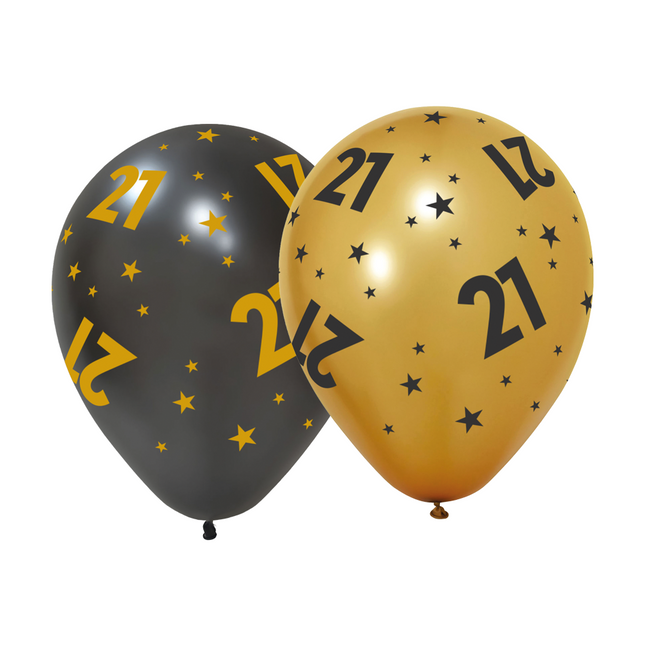 Balony na 21 lat 31cm 6szt