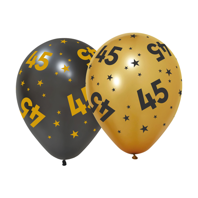 Balony na 45 lat 31cm 6szt