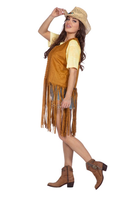 Kardigan hippie długi z frędzlami (V)