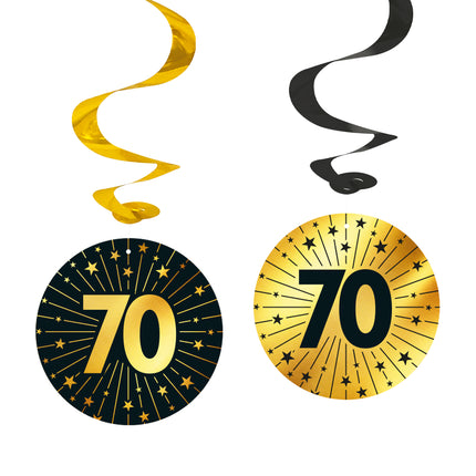 Wisząca dekoracja na 70 lat 4 szt