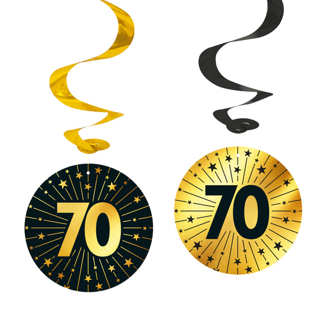 Wisząca dekoracja na 70 lat 4 szt