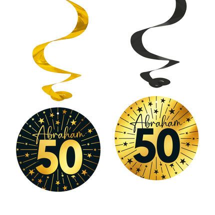 50-letnia dekoracja wisząca Abraham 4 szt