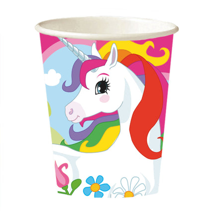 8 kubków papierowych Unicorn 250 ml