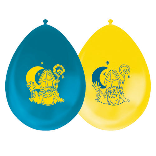 8 Balonów 30cm 2-stronnych Sinterklaas