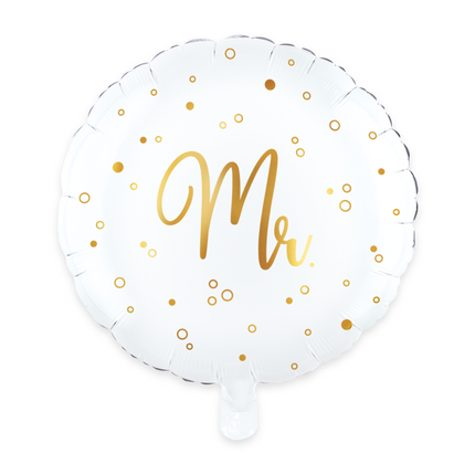 Ślubny balon helowy "Pan" pusty 45 cm