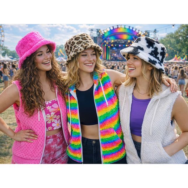 Regenboog Vest Fluffy