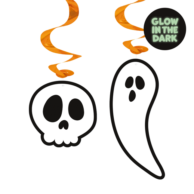 4 Swirls - świecące w ciemności - Halloween Boo