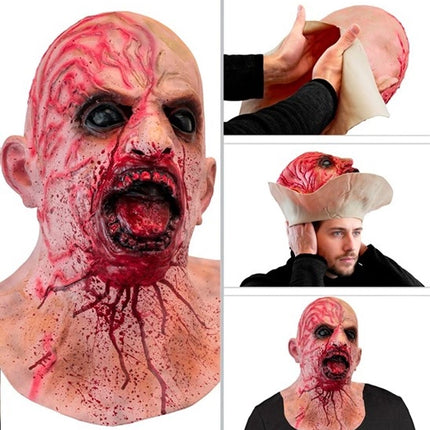 Krwawa maska zombie zakrywająca całą głowę