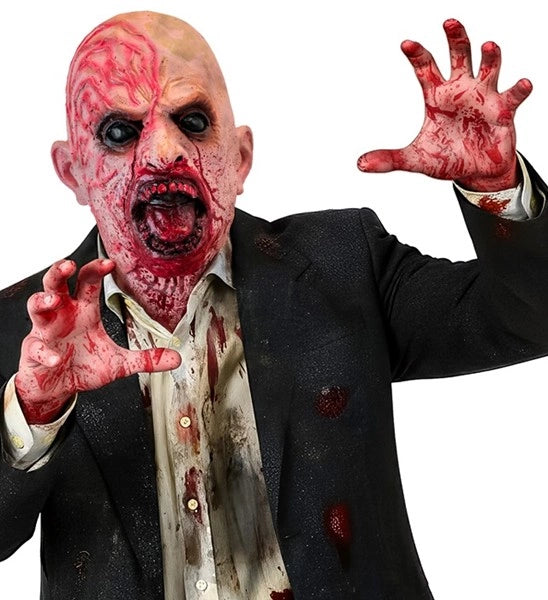 Krwawa maska zombie zakrywająca całą głowę