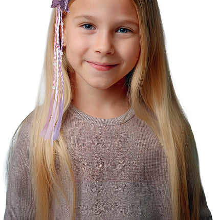 Różowe warkocze do przedłużania włosów 30 cm