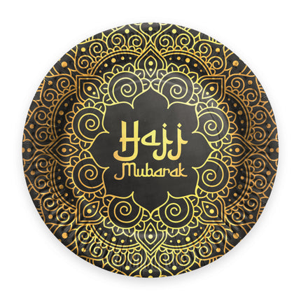 Talerze „Hajj Mubarak”, 23 cm, 8 sztuk