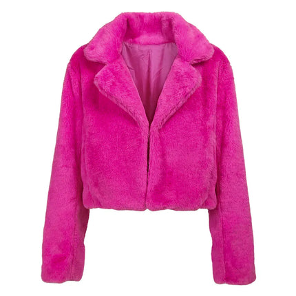 Kurtka Fluffy w kolorze rave różowym (M/L)