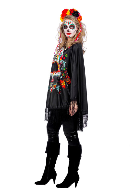 Dia De Los Muertos Poncho Ladies