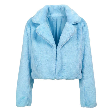 Kurtka Fluffy rave jasnoniebieska (M/L)