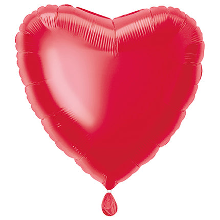 Czerwony balon helowy serce pusty 45 cm