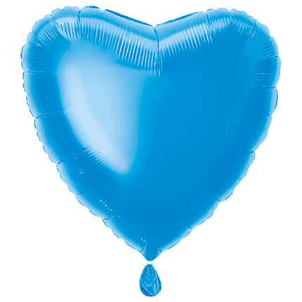 Balon foliowy w kształcie serca 18", w opakowaniu - błękit królewski