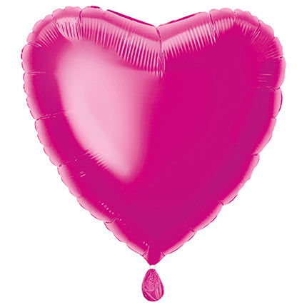 Balon helowy serce różowy pusty 45 cm