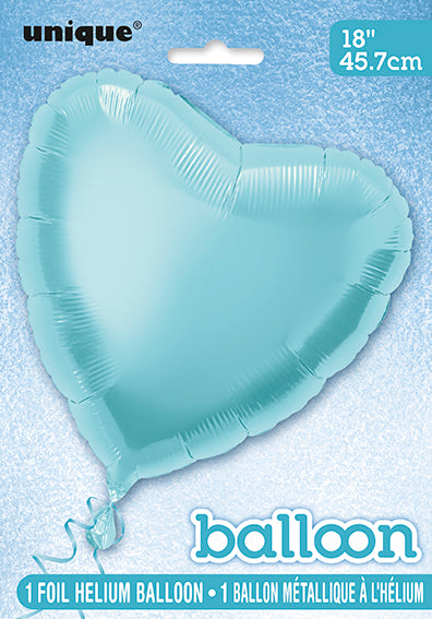 Balon helowy serce jasnoniebieski pusty 45 cm
