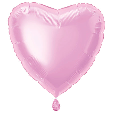Balon foliowy w kształcie serca 18", w opakowaniu - pastelowy róż