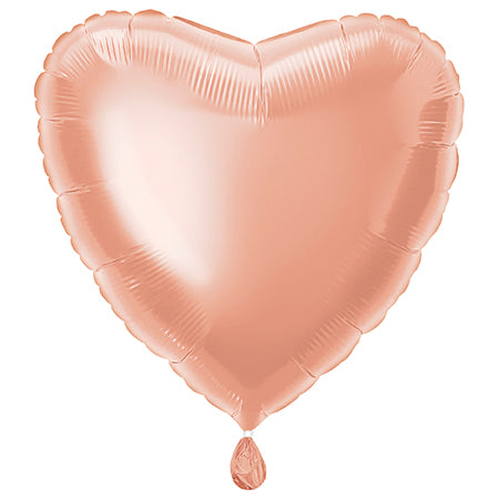 Balon foliowy różowe złote serce 18", w opakowaniu