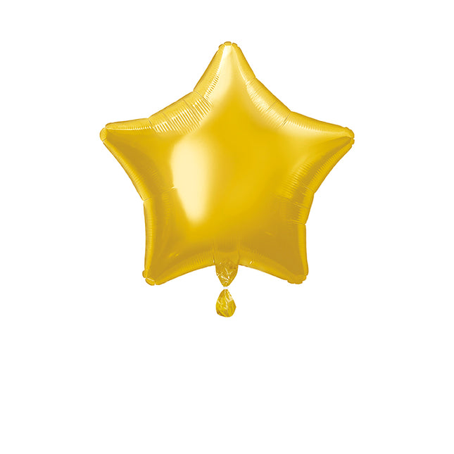 Balon helowy gwiazda złoty pusty 50 cm