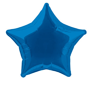 Balon helowy gwiazda niebieski pusty 50 cm