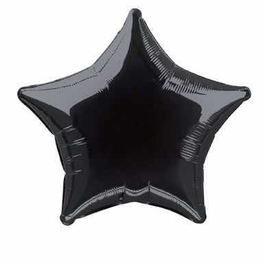 Balon helowy gwiazda czarny pusty 50 cm