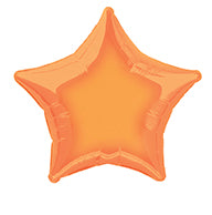 Balon helowy gwiazda pomarańczowy pusty 50 cm