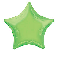 Balon helowy gwiazda limonkowozielony pusty 50 cm