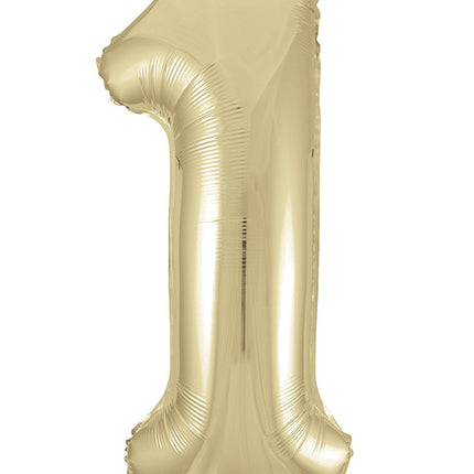 Balon z figurką na 1 rok złoty błyszczący pusty 86 cm