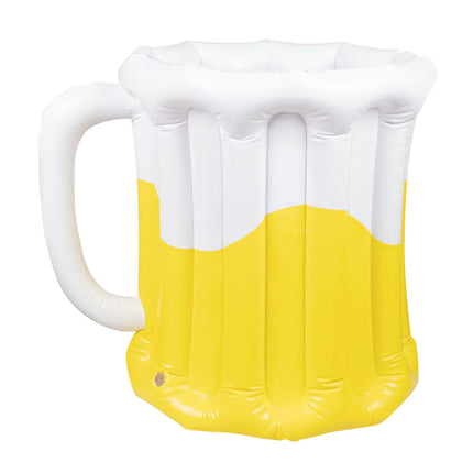 Nadmuchiwany żółto-biały kufel do piwa 46 cm